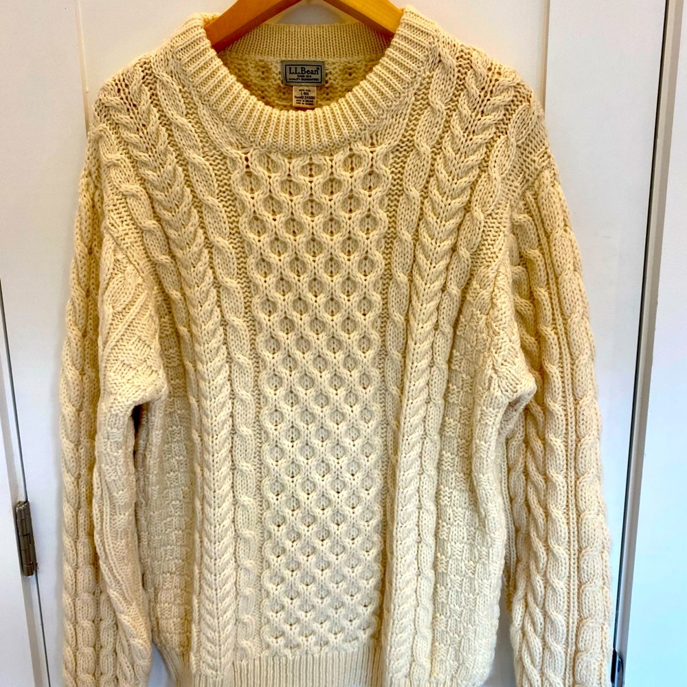 L.L. Bean Cable Irish Fisherman Sweater (Knives Out)